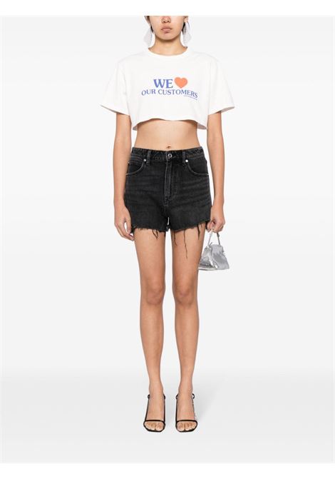 Shorts Bite denim con stampa in grigio - donna ALEXANDER WANG | 4DC2244301031